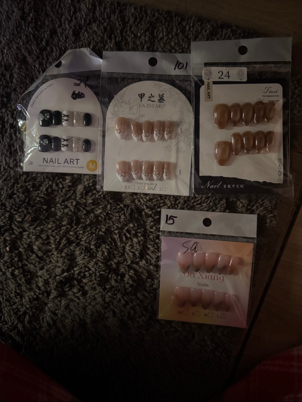 Press-On Nail Packs - Neutral & Black Designs